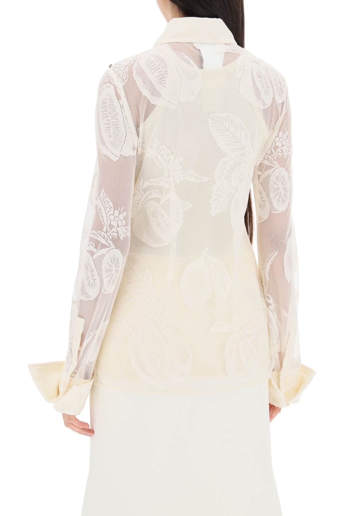 "pizzo Asti Lace Shirt  - White