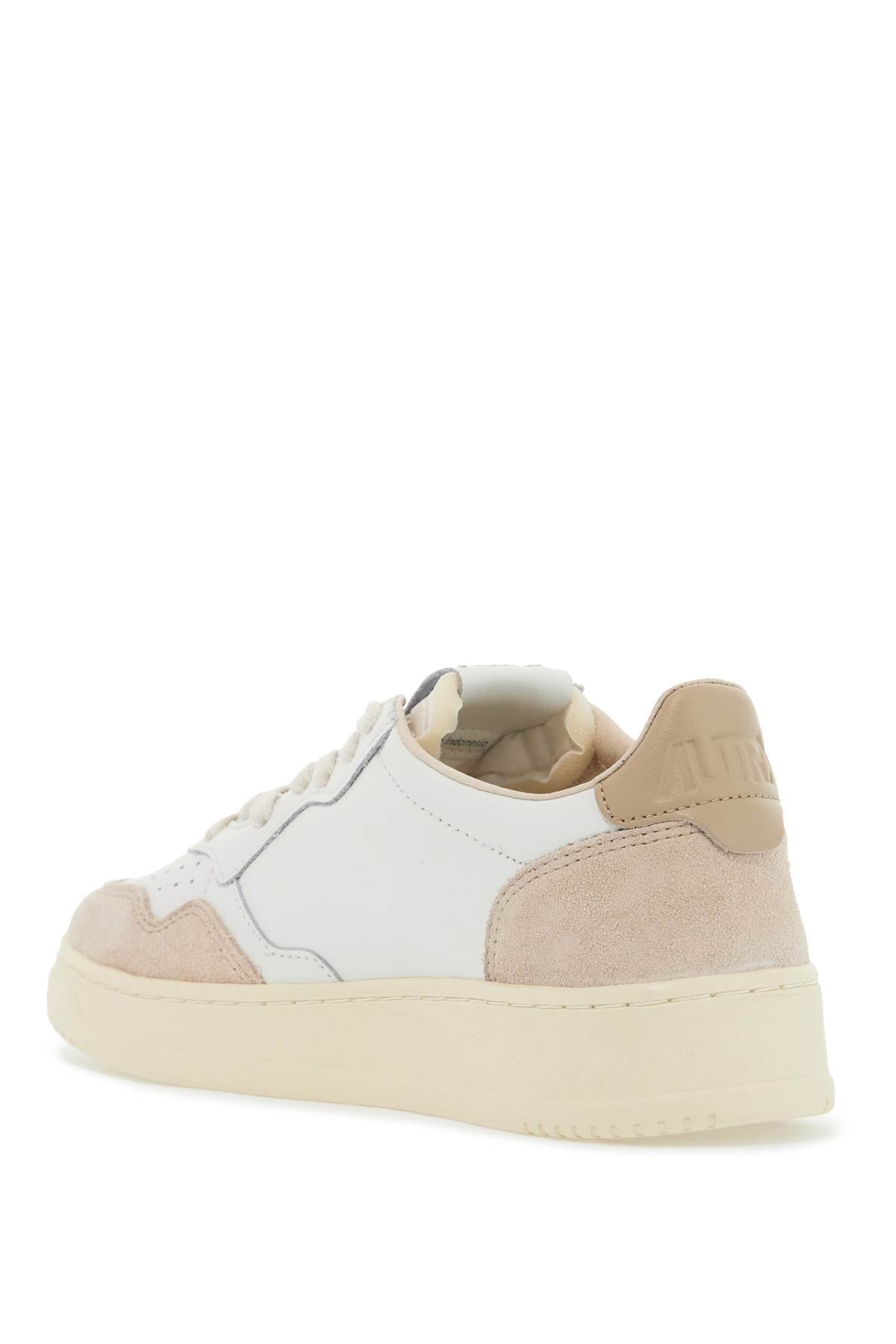 Leather Medalist Low Sneakers  - Beige