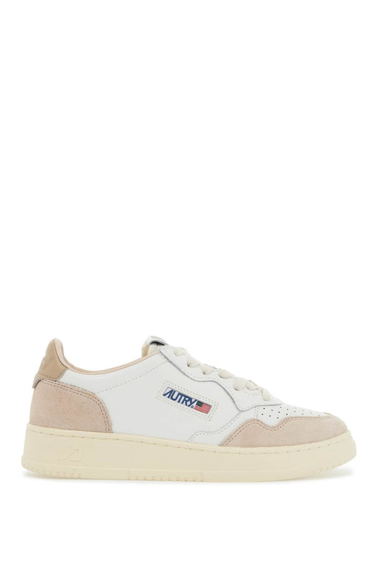 Leather Medalist Low Sneakers  - Beige