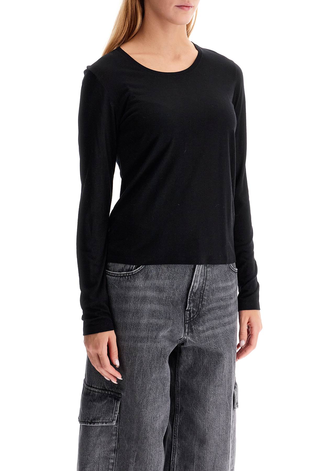 Long-sleeved Top For  - Black