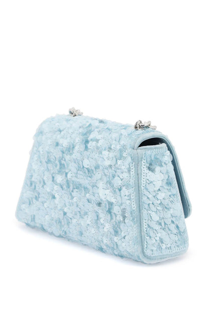 Sequined Bow Mini Shoulder Bag  - Light Blue