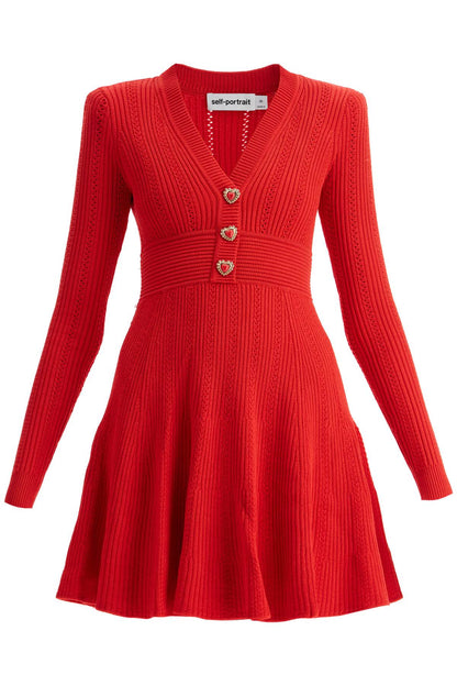 'pointelle Knit Mini  - Red