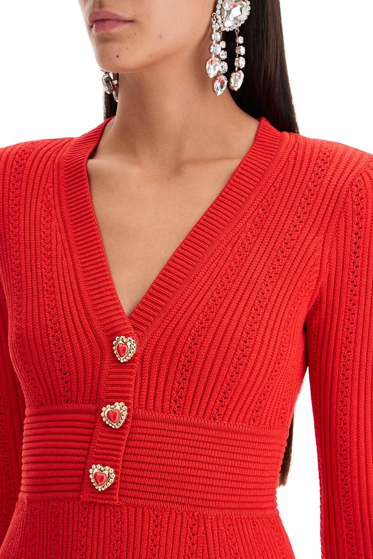 'pointelle Knit Mini  - Red