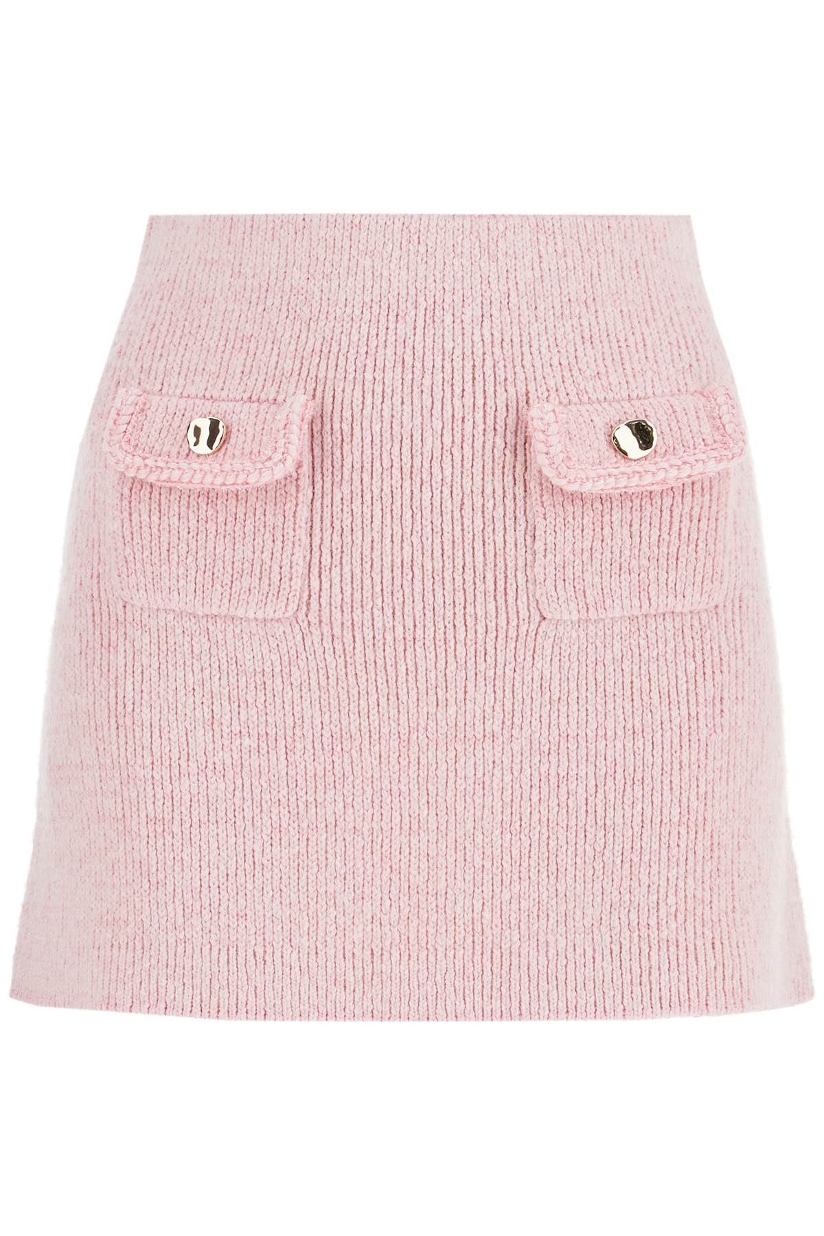 Knitted Mini Skirt  - Pink