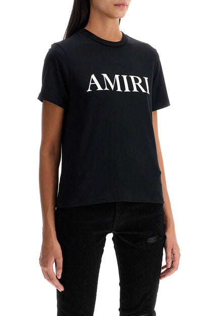 T-shirt With Lettering Logo  - Black