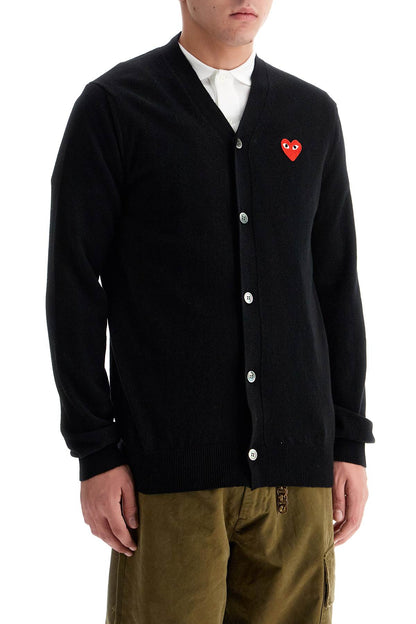 Unisex Heart Cardigan  - Black