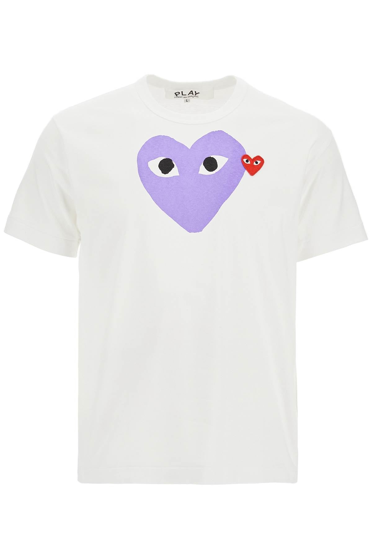 Heart Print T-shirt  - Bianco