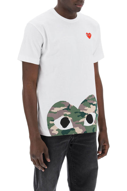 Camouflage Heart T-shirt  - Bianco