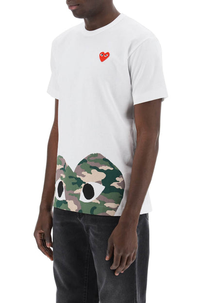 Camouflage Heart T-shirt  - Bianco