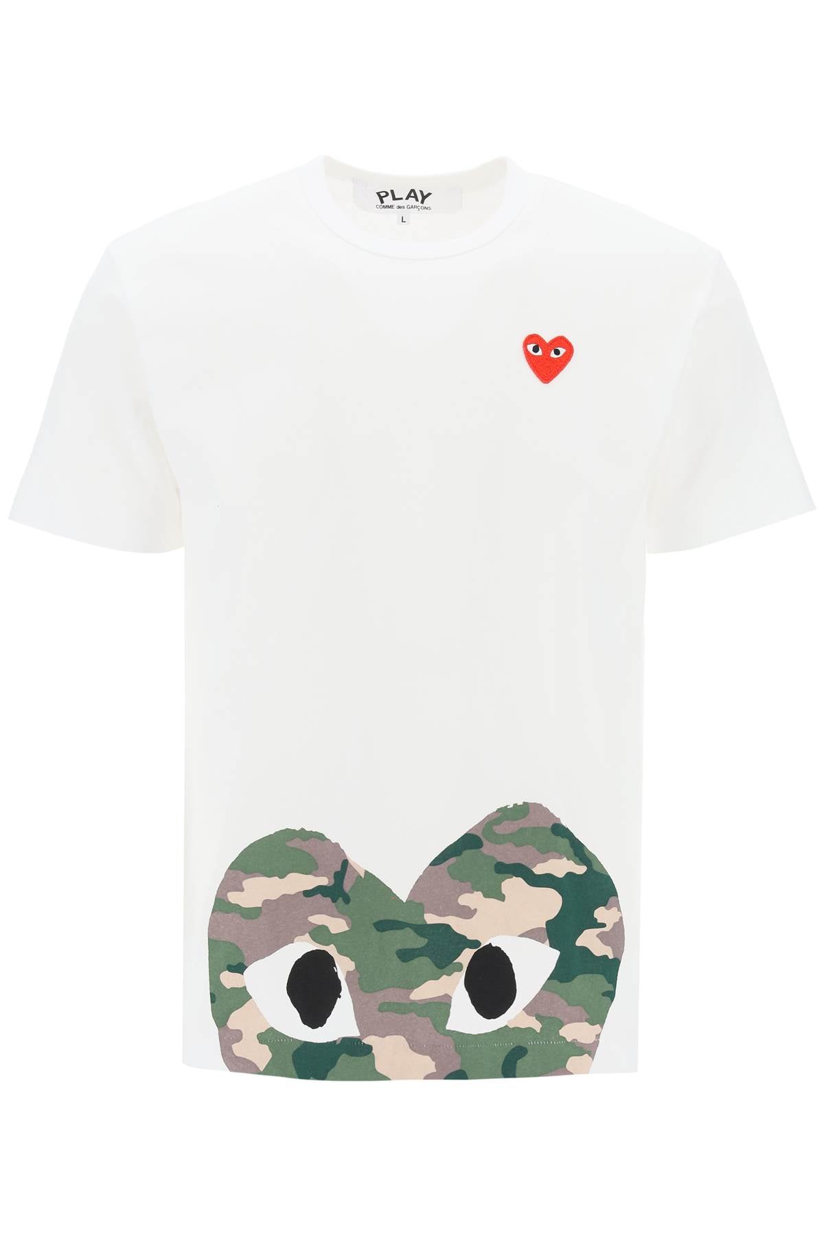 Camouflage Heart T-shirt  - Bianco