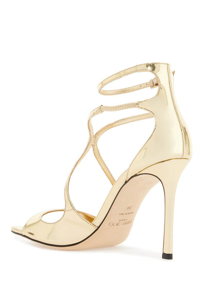 Metallic Leather Azia 95 Sandals  - Gold