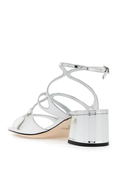 "metallic Leather Azilia 45  - Silver