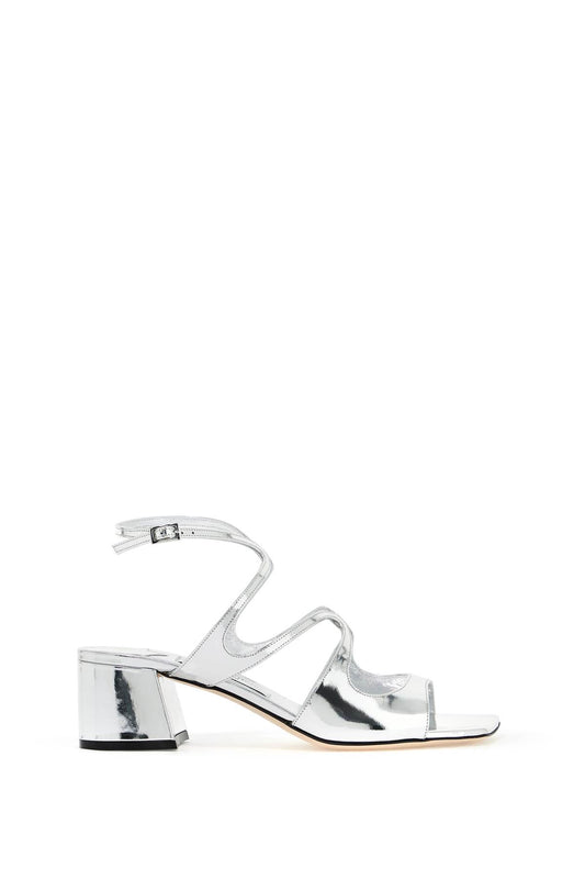 "metallic Leather Azilia 45  - Silver