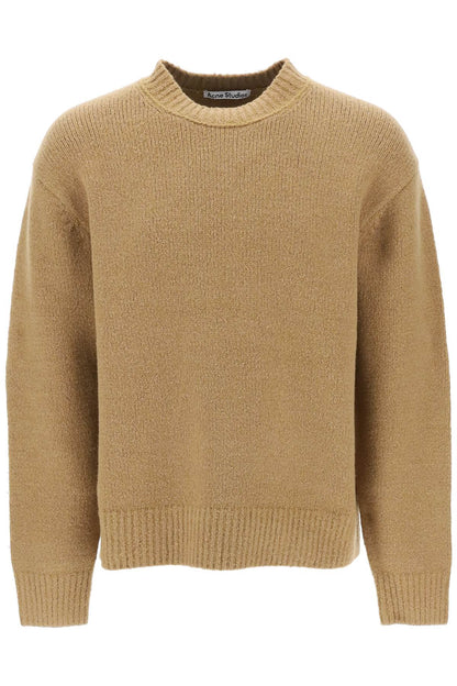 Crew-neck Sweater In Wool And Cotton  - Beige