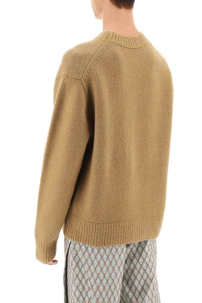 Crew-neck Sweater In Wool And Cotton  - Beige