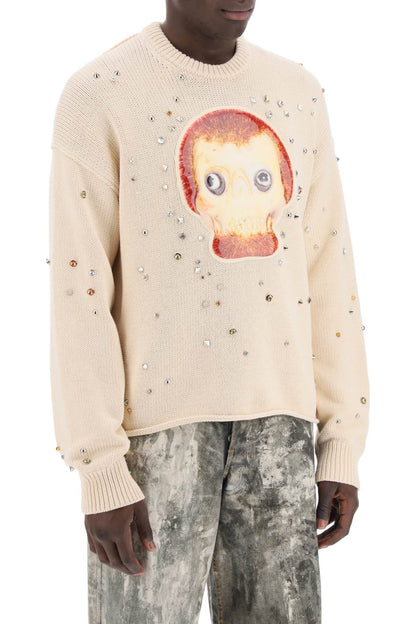 "studded Pullover With Animation  - Neutro