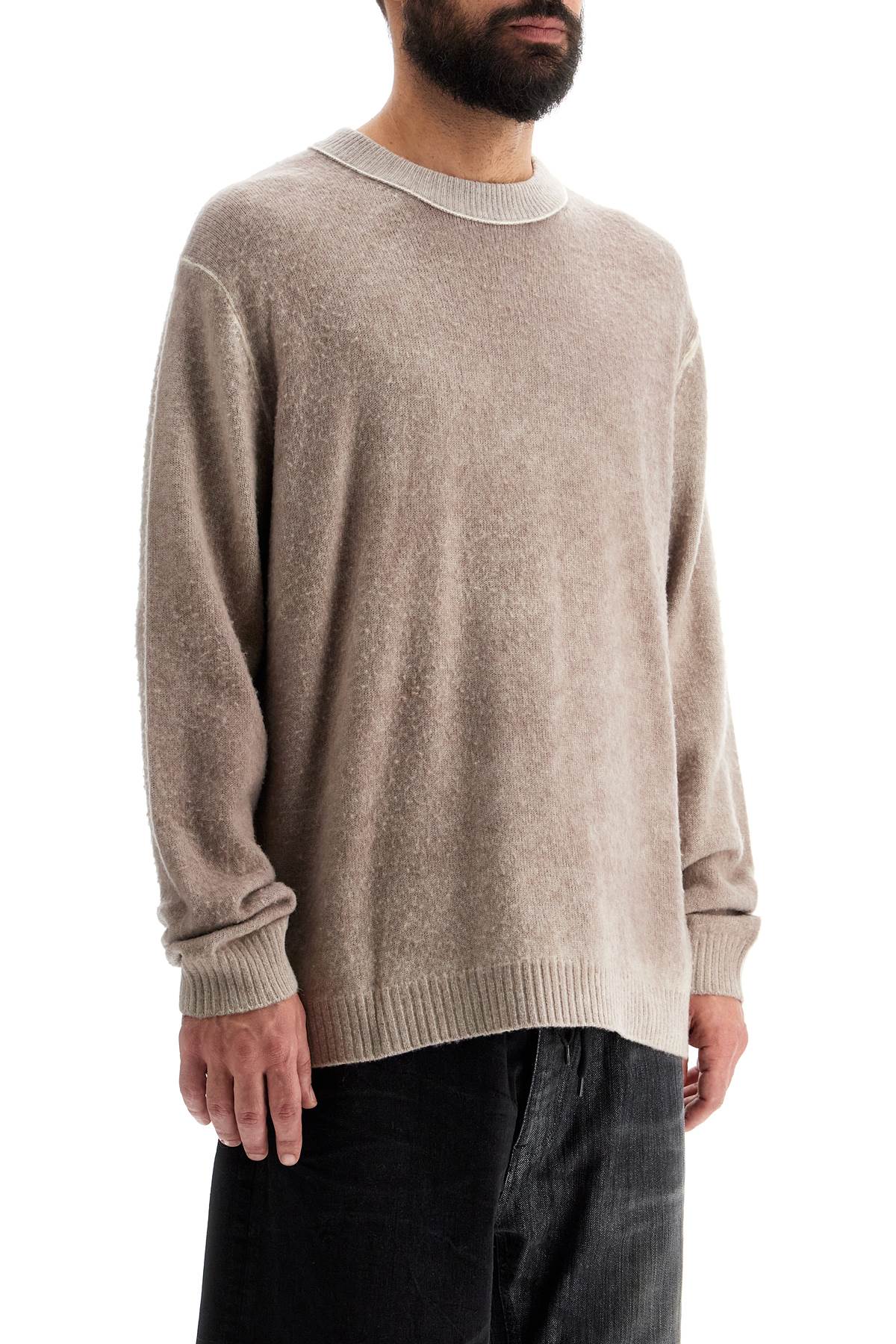 Vintage Effect Pullover Sweater  - Neutro