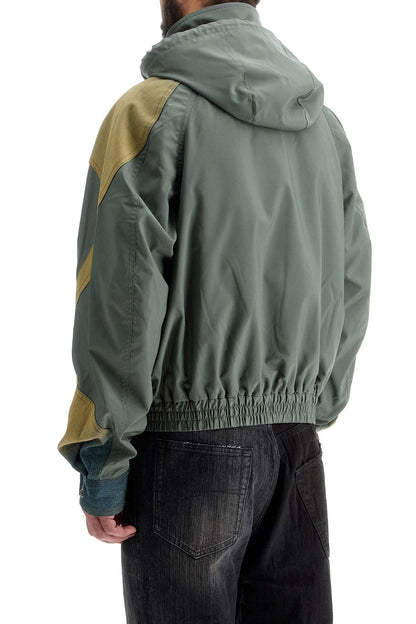 Denim Jacket With Insert Details  - Green