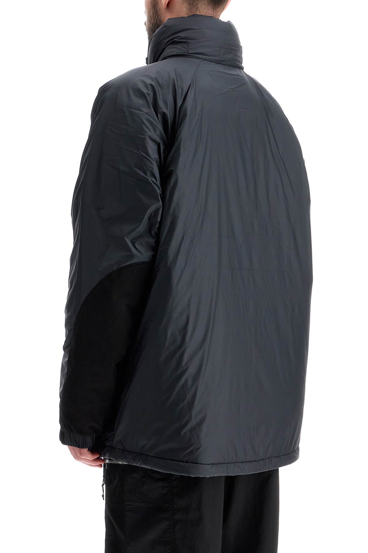 Lightweight Down Jacket With Patches  - Black