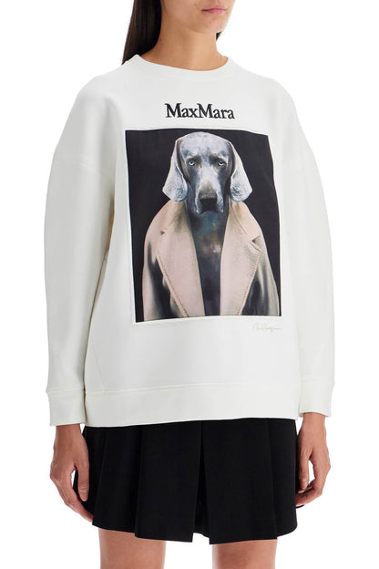 Wegman Printed Sweatshirt  - White