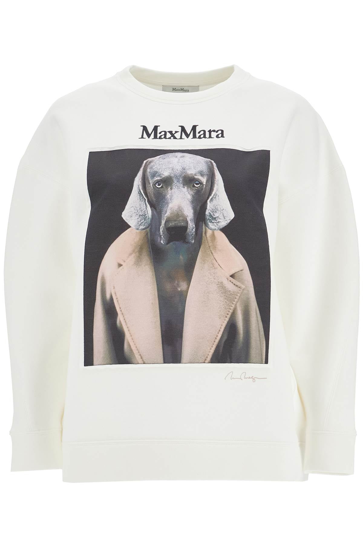 Wegman Printed Sweatshirt  - White