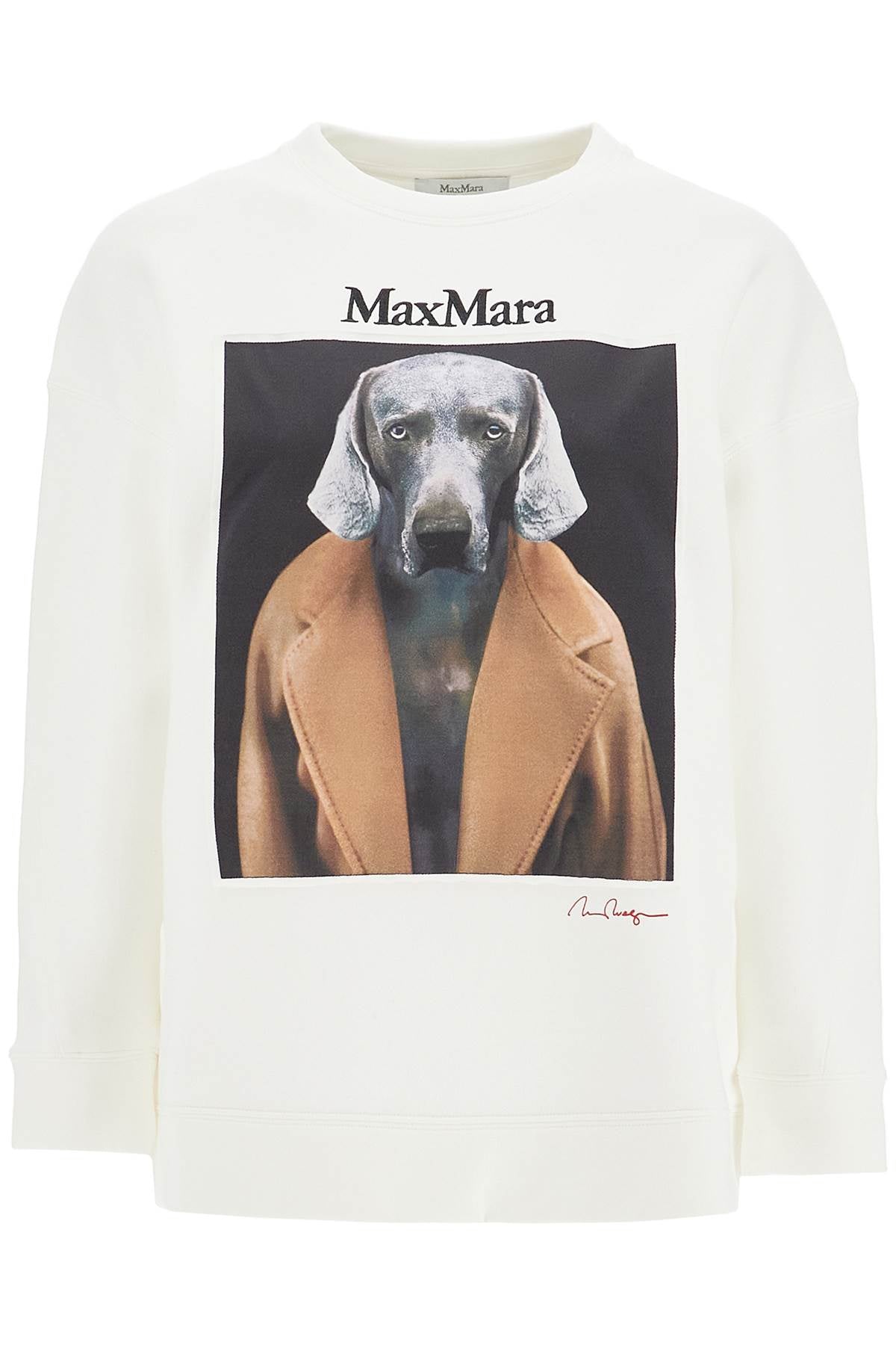 Wegman Printed Sweatshirt  - Bianco