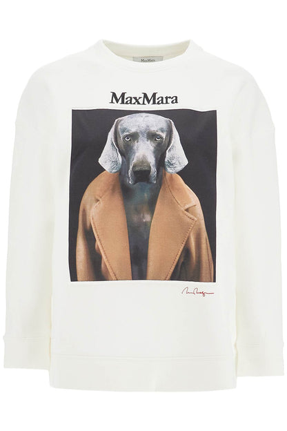 Wegman Printed Sweatshirt  - Bianco