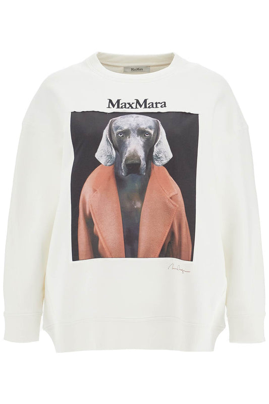 Wegman Printed Sweatshirt  - White