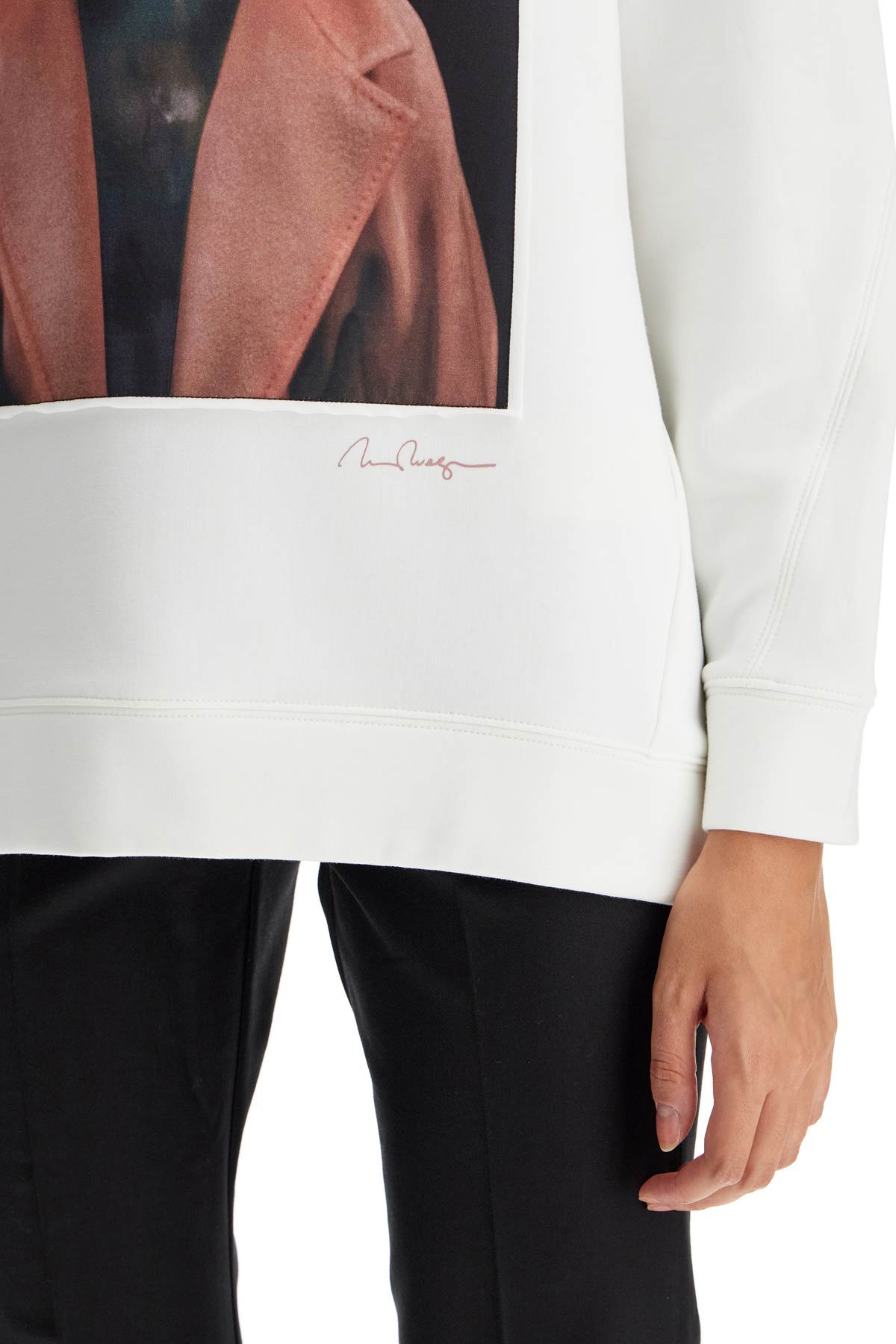 Wegman Printed Sweatshirt  - White