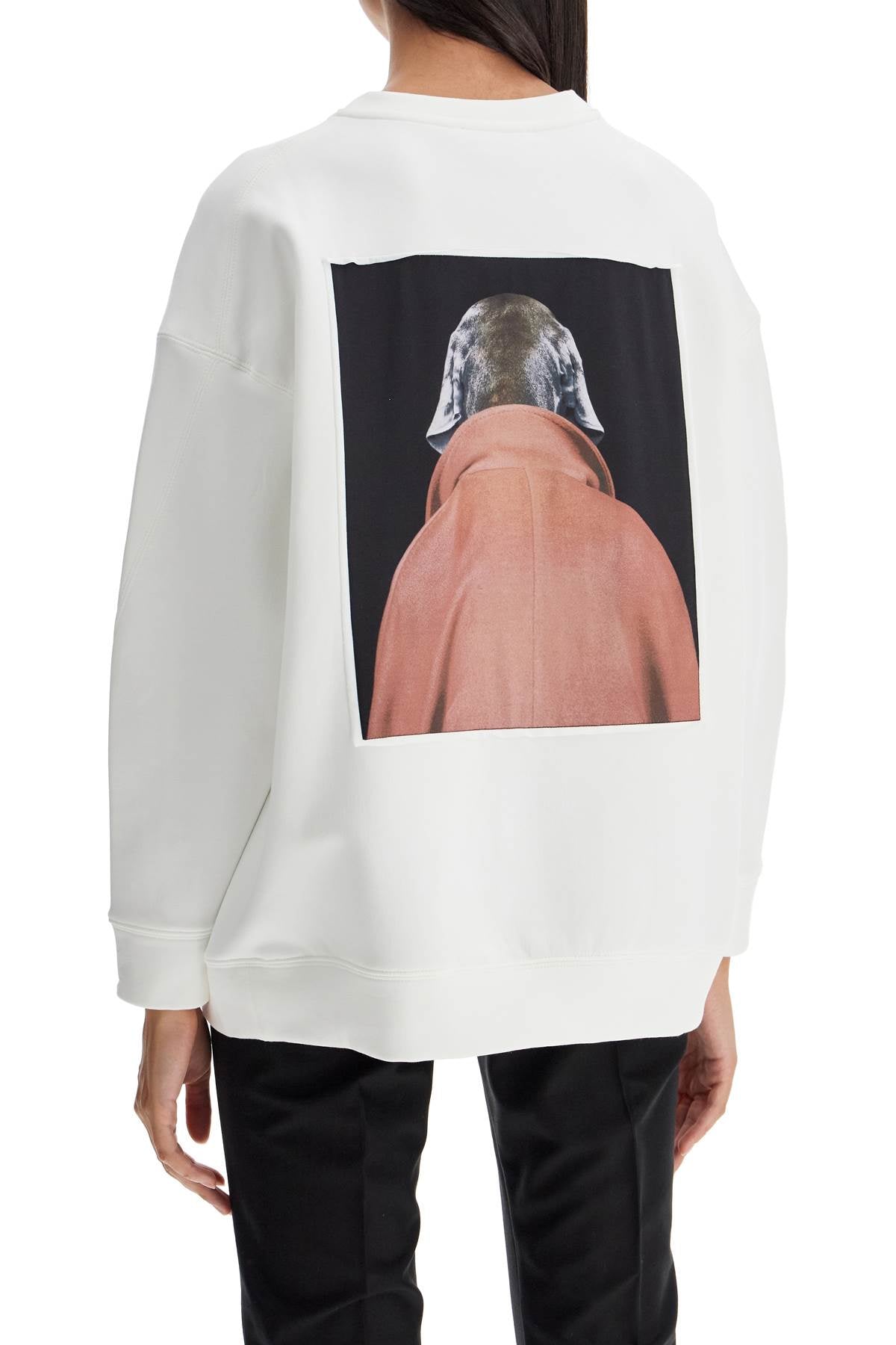 Wegman Printed Sweatshirt  - White