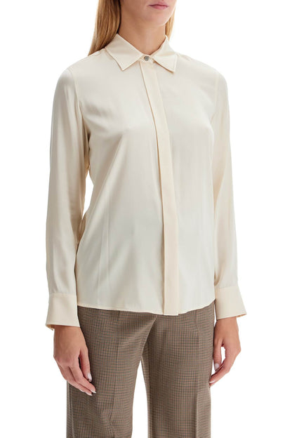 'satin 'baden' Silk Shirt  - White