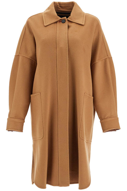 'cashmere Oversized Chemise Coat  - Brown