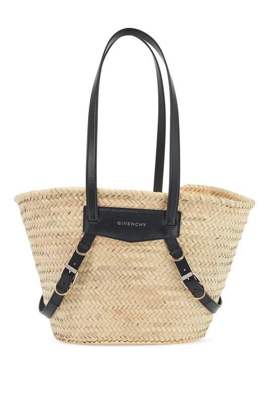 Raffia Voyou Medium Shoulder Bag  - Neutro