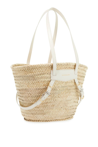 Raffia Voyou Medium Shoulder Bag  - White