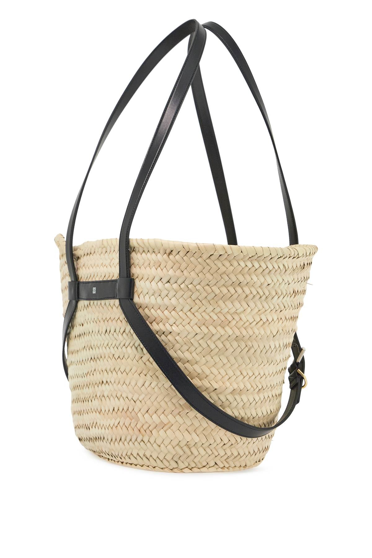 Raffia Voyou Medium Shoulder Bag  - Neutro