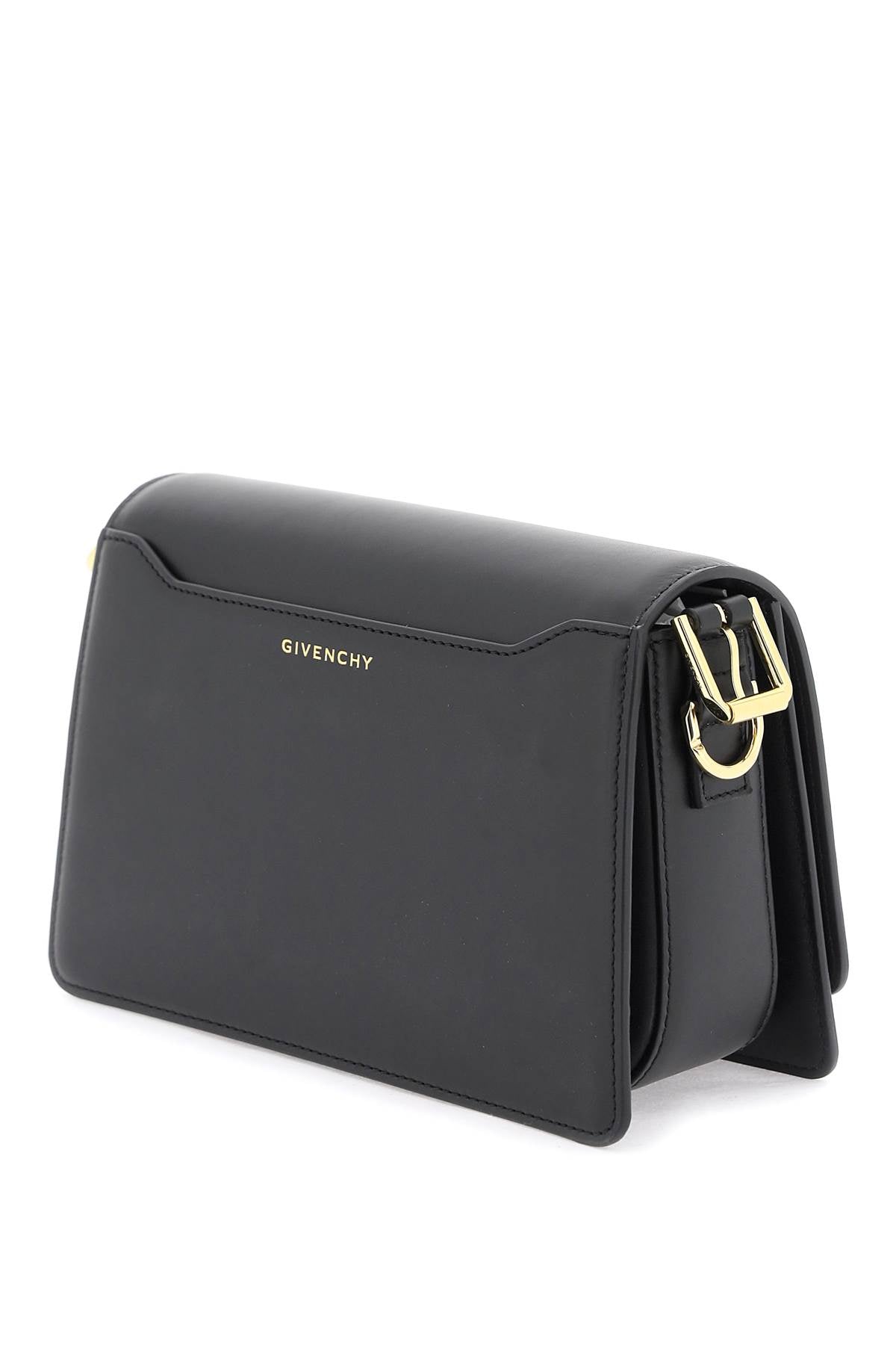 Medium '4g' Box Leather Crossbody Bag  - Black