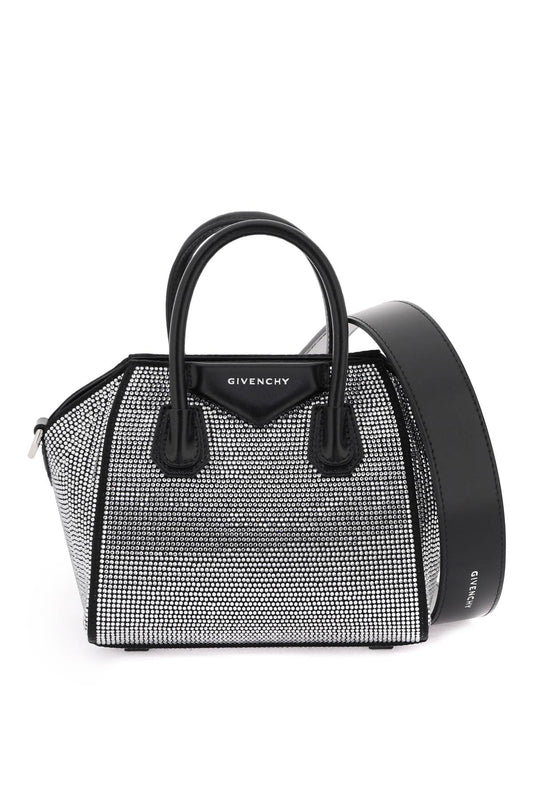 'antigona Toy' Bag With Rhinestones  - Black