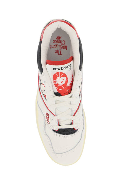 Vintage-effect 550 Sneakers  - White