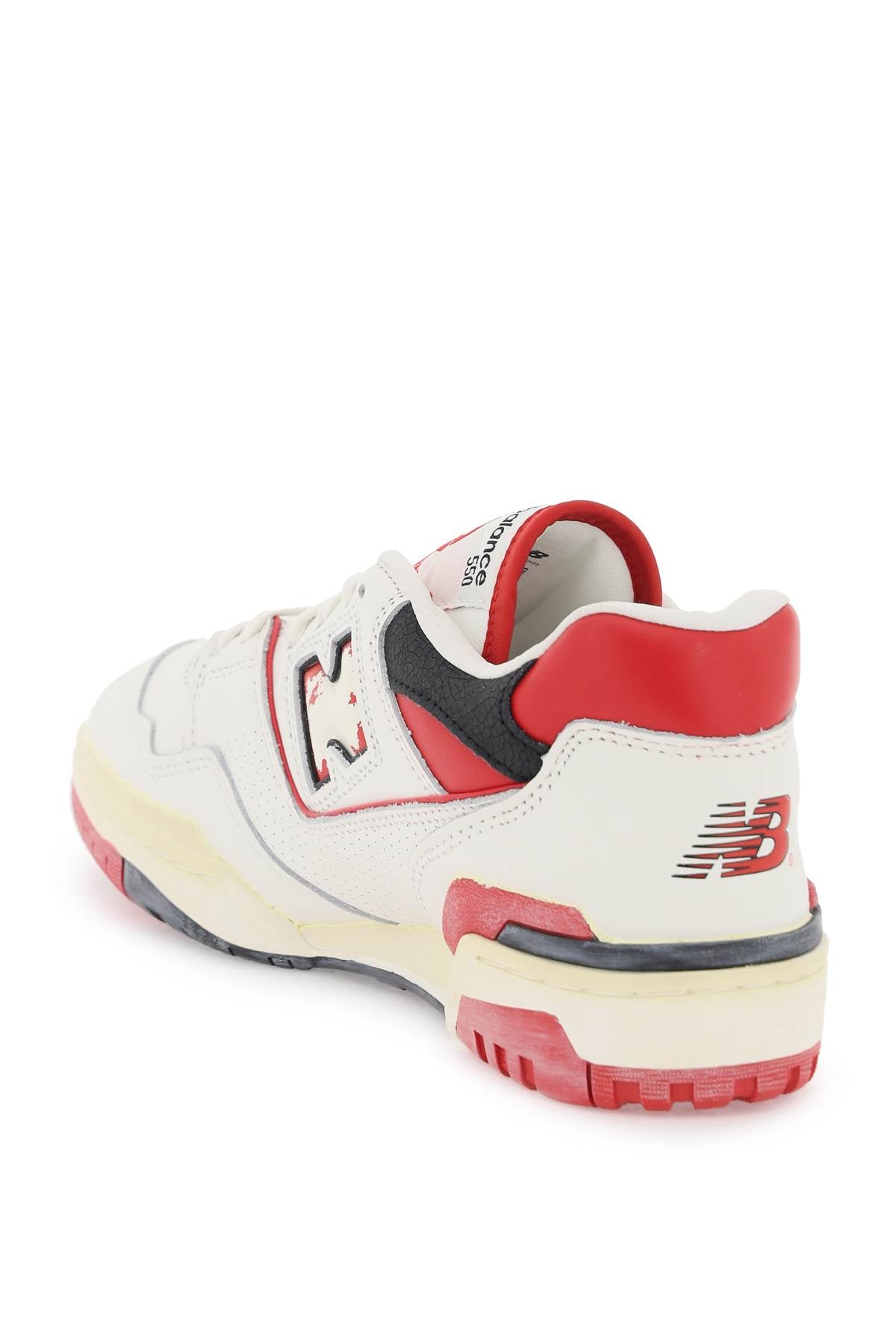 Vintage-effect 550 Sneakers  - White