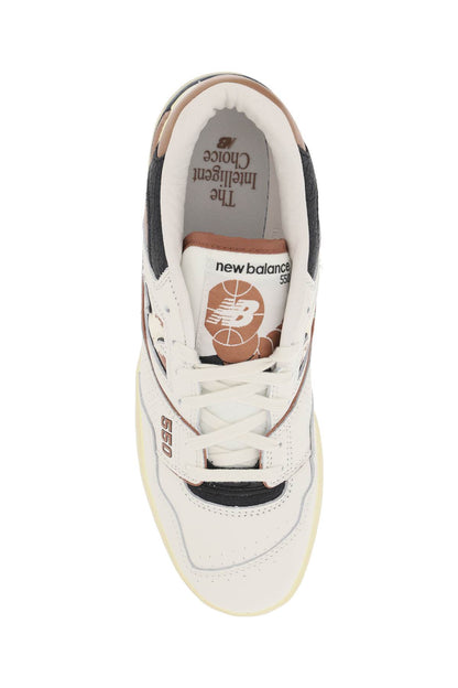 Vintage-effect 550 Sneakers  - White