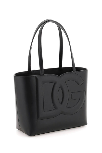 Dg Logo Small Tote Bag  - Nero