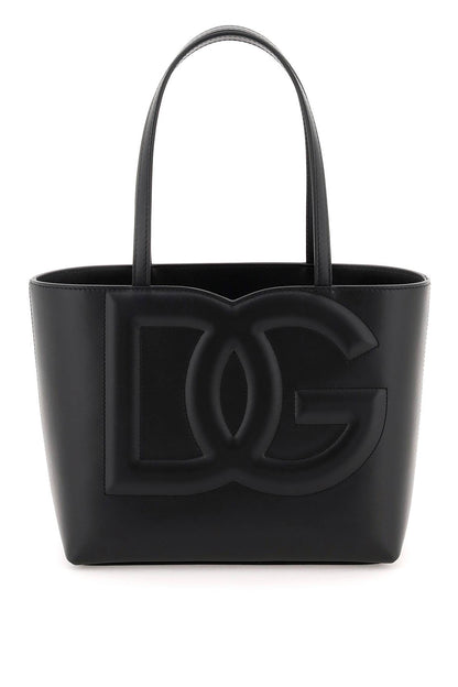 Dg Logo Small Tote Bag  - Nero