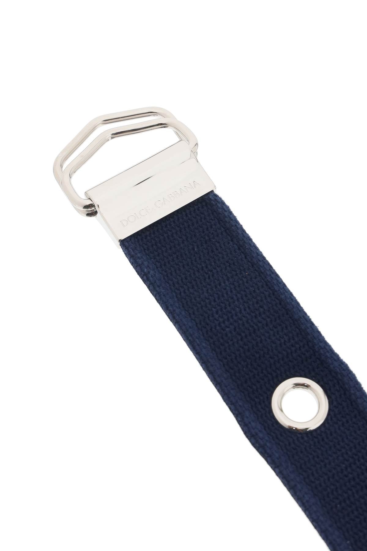 "logo Tape Belt In Ribbon  - Blue