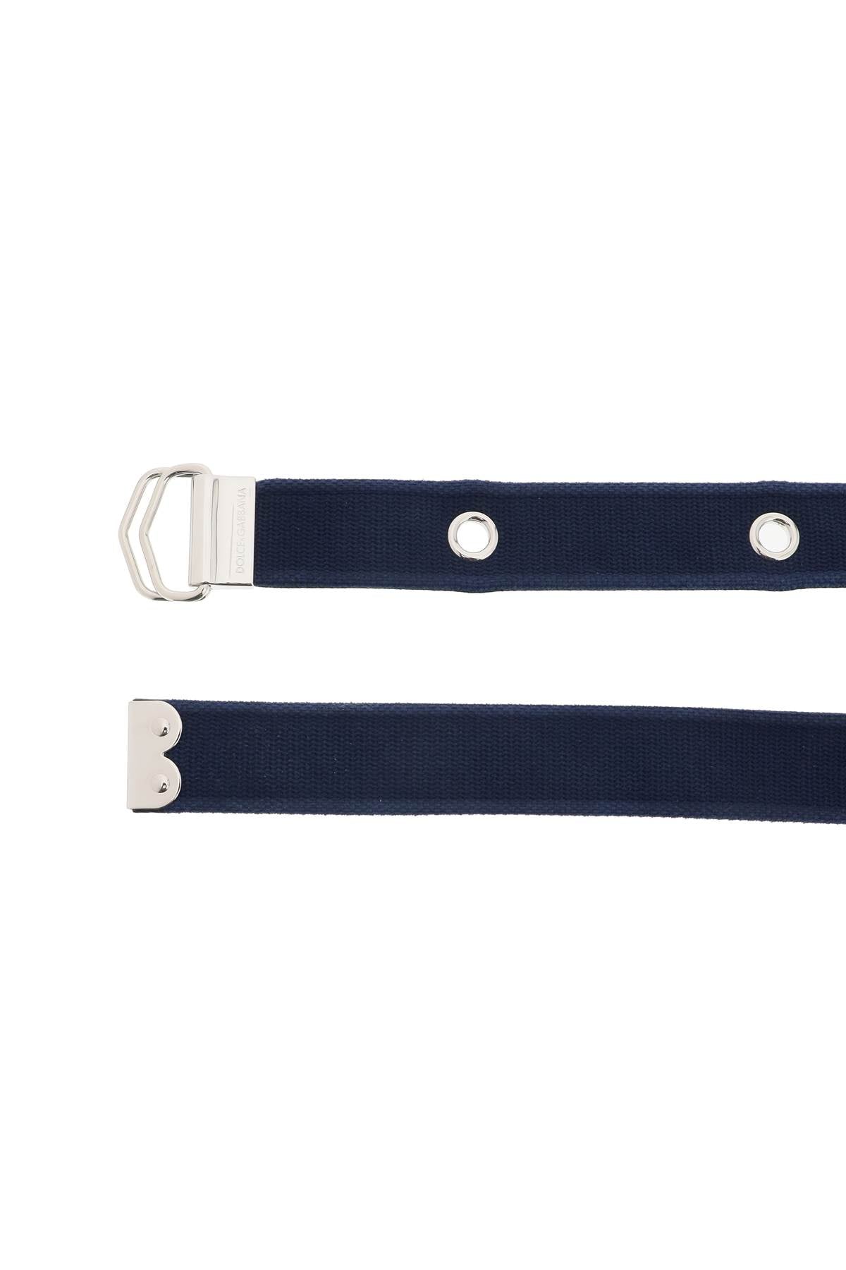 "logo Tape Belt In Ribbon  - Blue