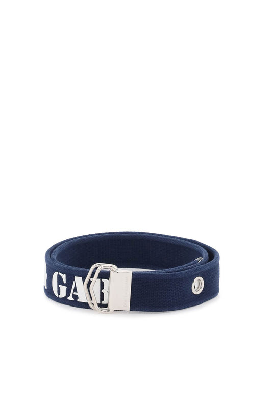 "logo Tape Belt In Ribbon  - Blue