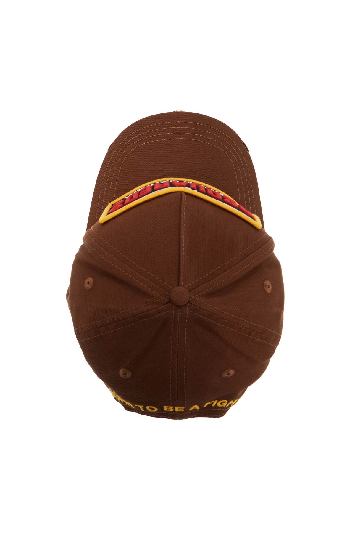 Baseball Cap With Logo Patch  - Brown