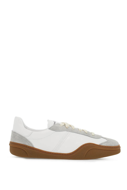 Nappa And Suede Leather Sneakers In  - White