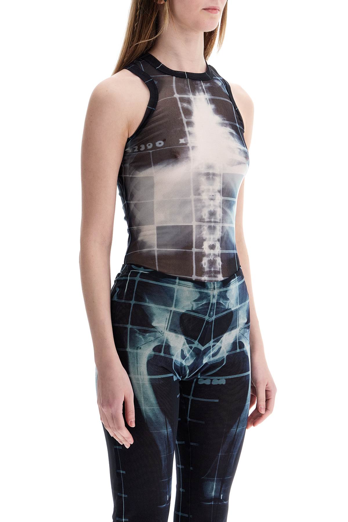 Body In Black Polyamide With X-ray Print  - Black