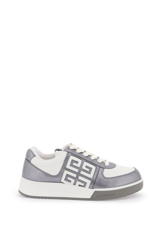 Laminated Leather G4 Sneakers  - White