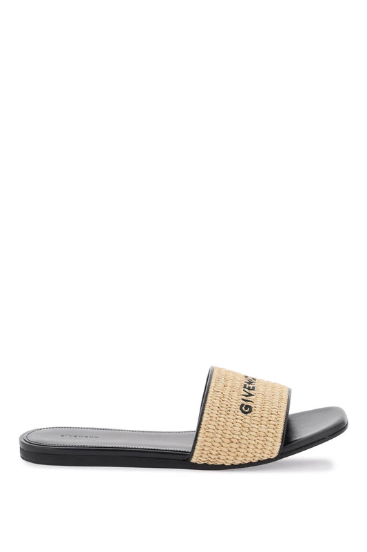 Raffia Slides  - Beige